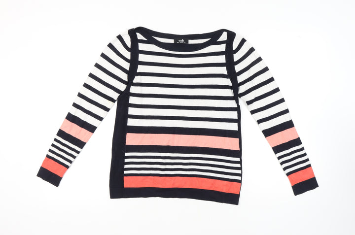 Wallis Women's Multicoloured Striped Pullover - Size 10