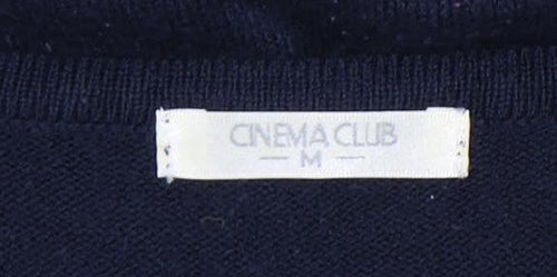 Cinema Club Women's Blue Striped Knit Dress