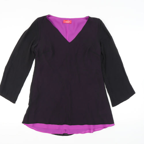 Anna Scholz Women's Purple Silk Blouse Size 14