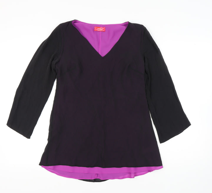 Anna Scholz Women's Purple Silk Blouse Size 14