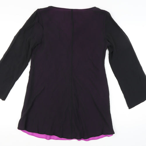 Anna Scholz Women's Purple Silk Blouse Size 14