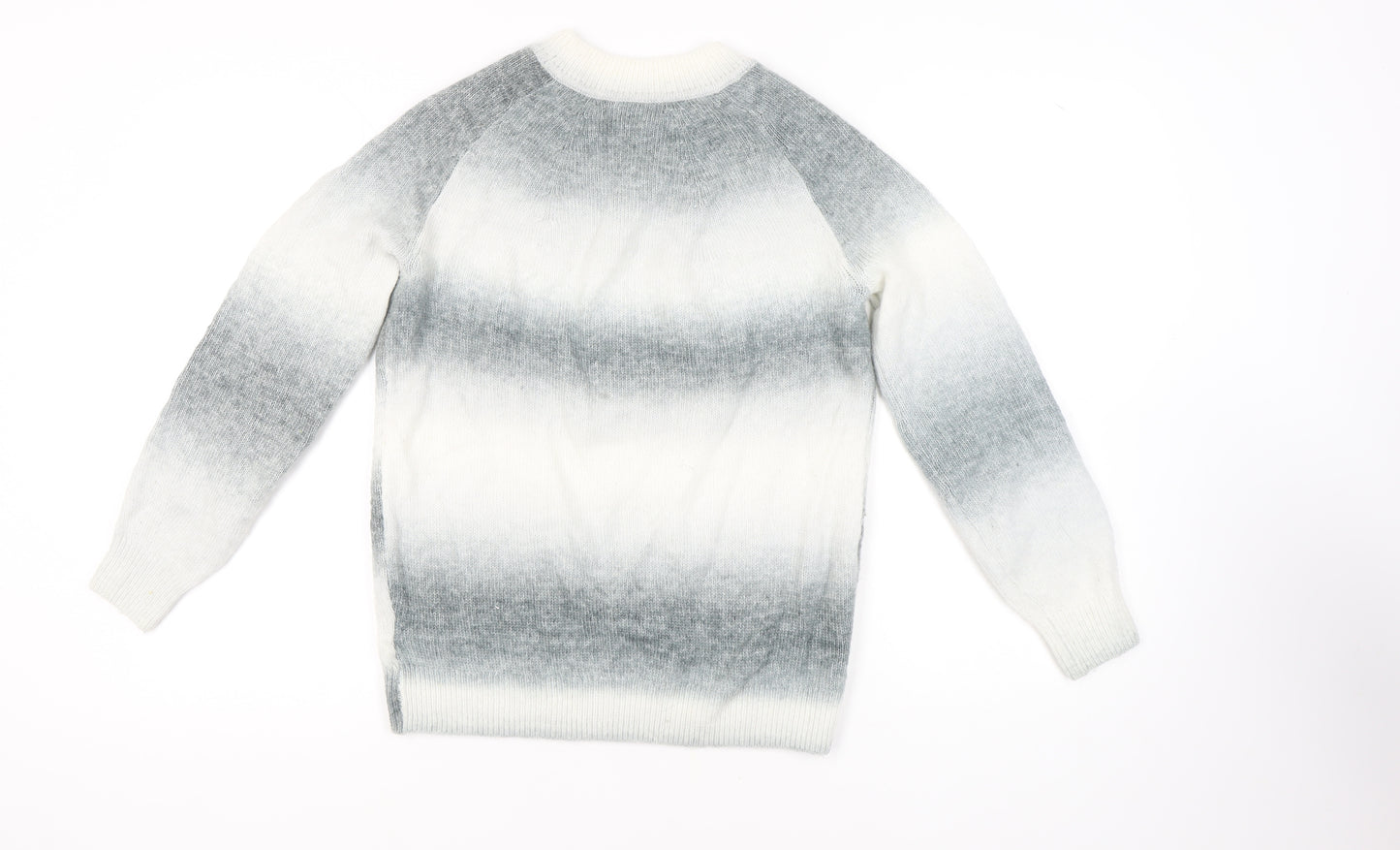 Marks and Spencer Women's Grey Striped Pullover Jumper