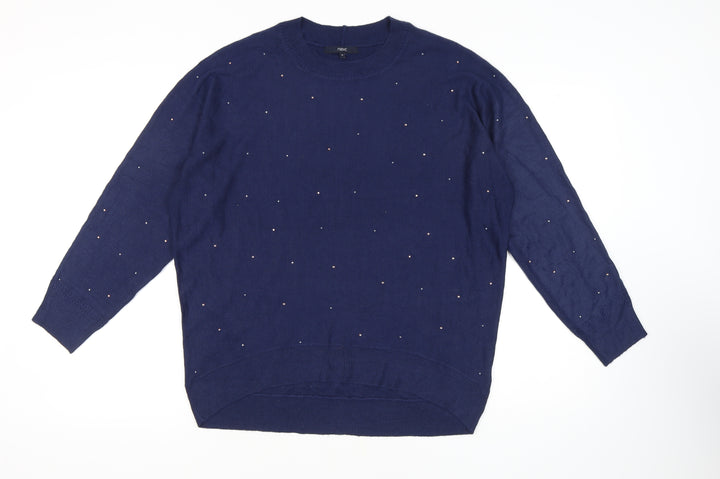 Next Women's Blue Pullover Jumper, M, Studded