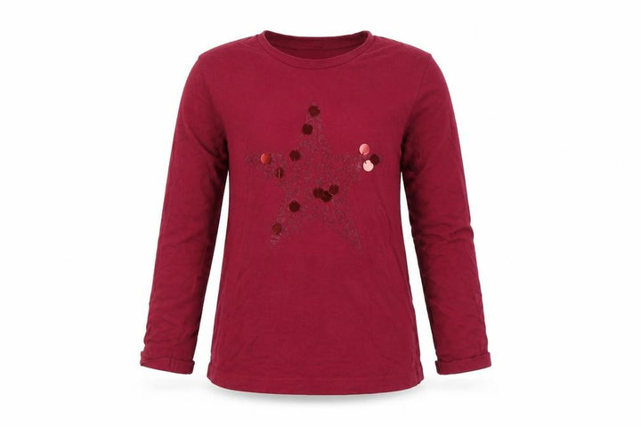 Regatta Girls Red Long Sleeve T-Shirt, 11-12 Years, Sequin Accent