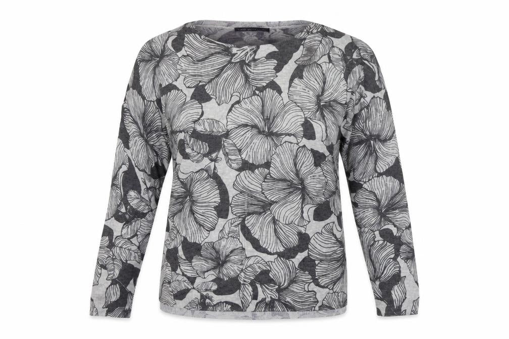 Front view of Marks & Spencer Women's Grey Floral jumper M