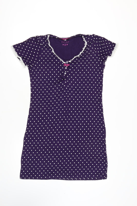 Debenhams Women's Purple Polka Dot Nightshirt Size 14