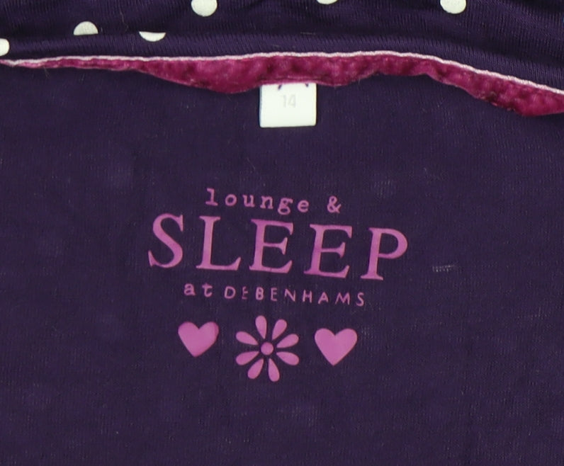 Debenhams Women's Purple Polka Dot Nightshirt Size 14