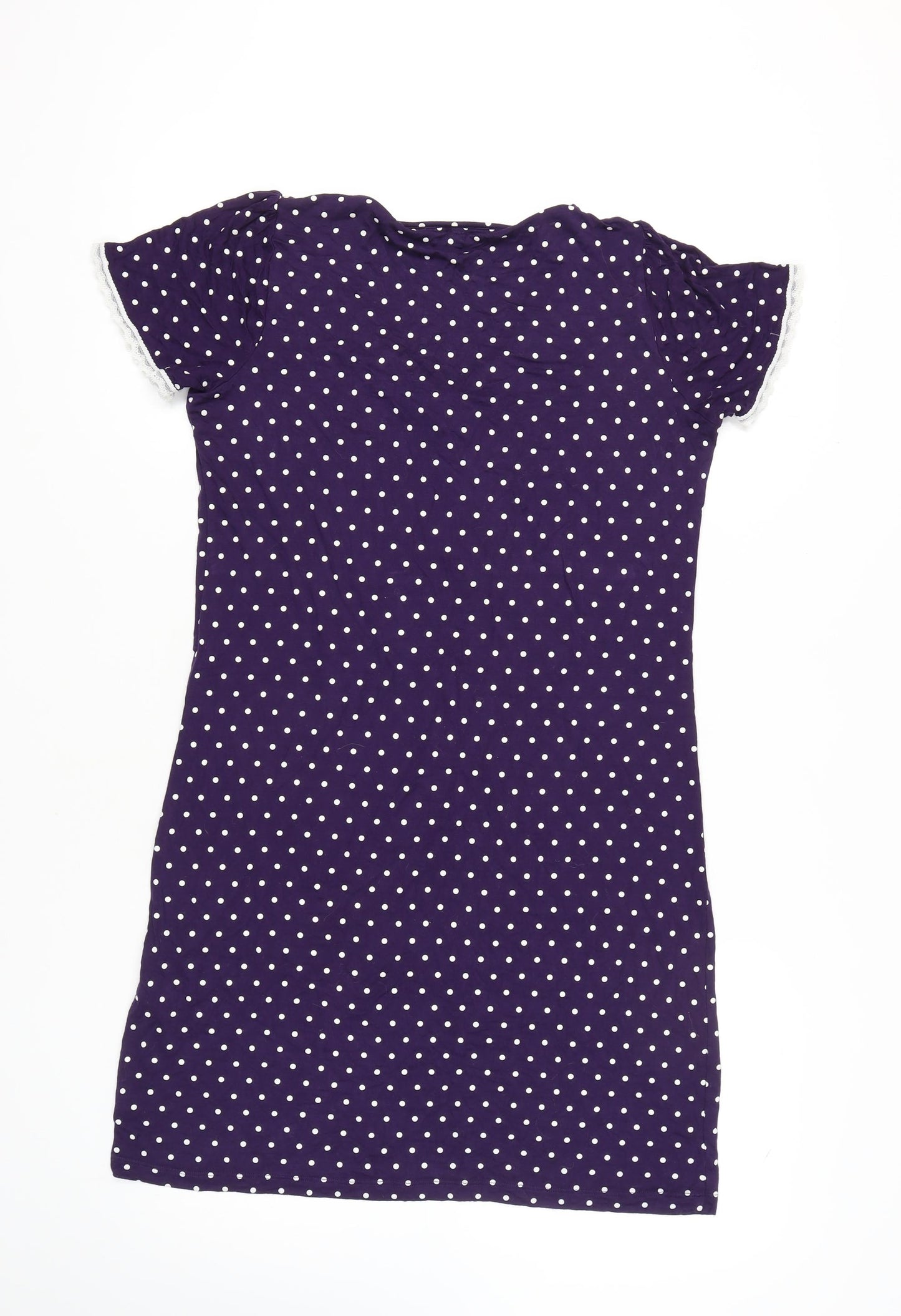 Debenhams Women's Purple Polka Dot Nightshirt Size 14