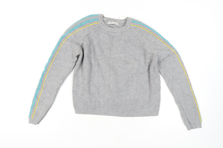 Pull&Bear Women's Grey Knit Jumper Medium