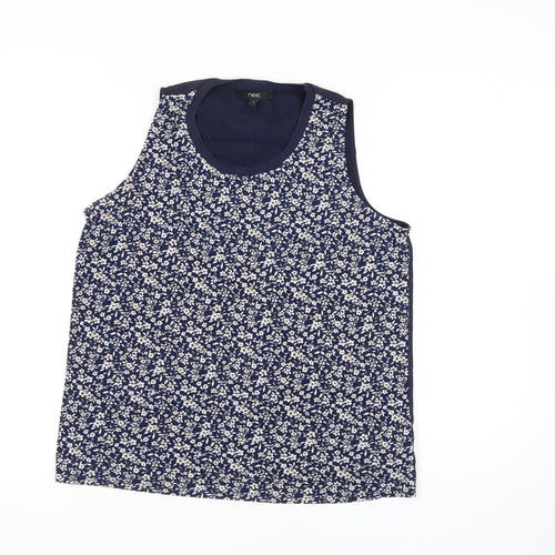 Next Women's Blue Floral Tank Top Size 12
