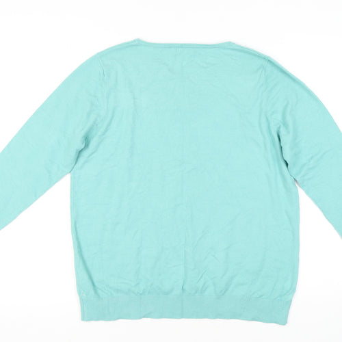 M&Co Women's Blue Pineapple Jumper Size 20