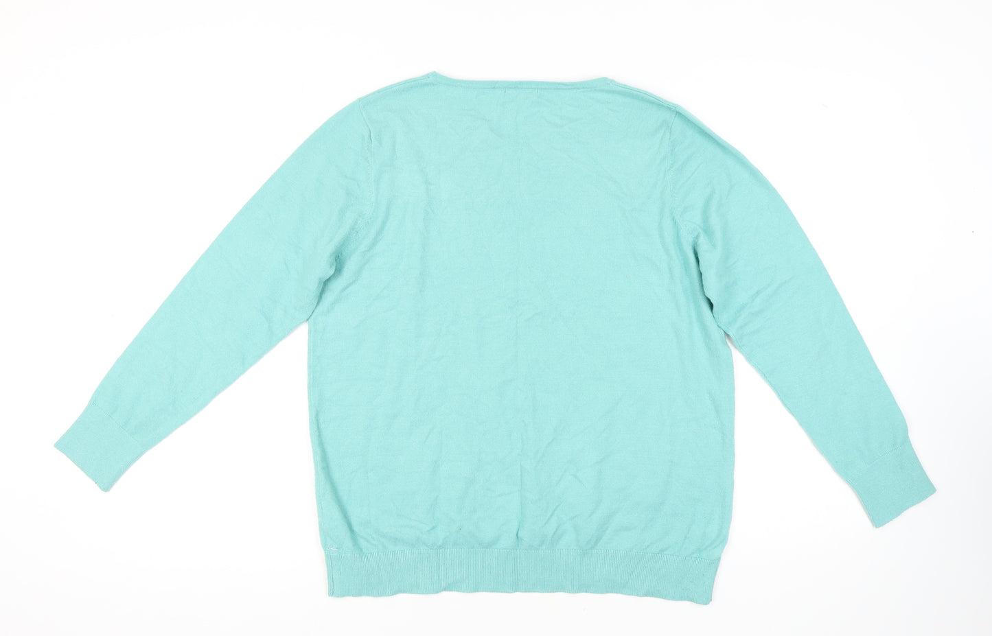 M&Co Women's Blue Pineapple Jumper Size 20