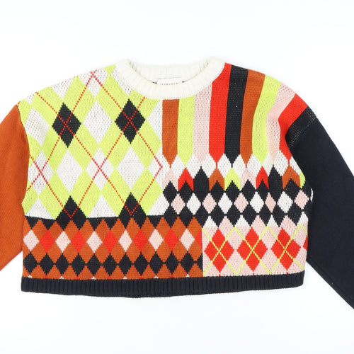 Topshop Women's Multicoloured Retro Jumper - Size 10