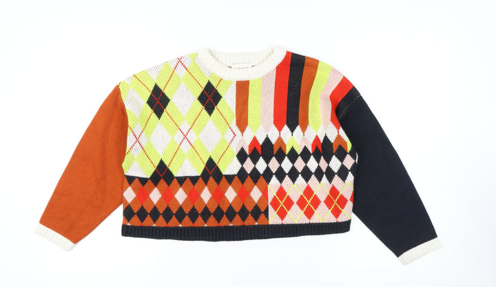 Topshop Women's Multicoloured Retro Jumper - Size 10