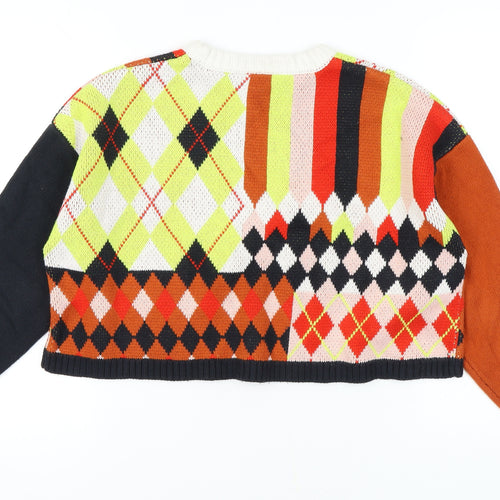 Topshop Women's Multicoloured Retro Jumper - Size 10