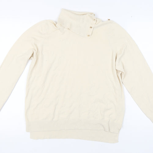 Next Women's Ivory Roll Neck Jumper L
