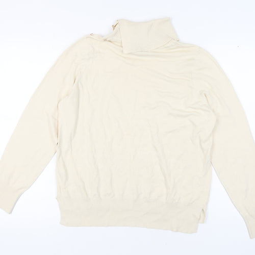 Next Women's Ivory Roll Neck Jumper L