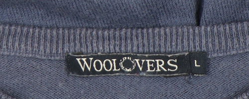 Woolovers Men's Blue Striped Pullover Jumper, L