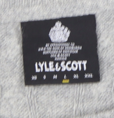 Lyle & Scott Men's Grey Wool Pullover Jumper M, Regular Fit