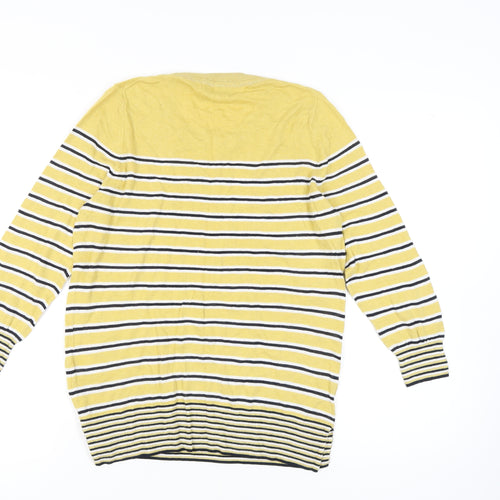 Next Women's Yellow Striped Pullover Jumper Size 12
