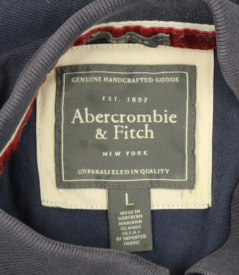 Abercrombie & Fitch Blue Men's L Polo Shirt