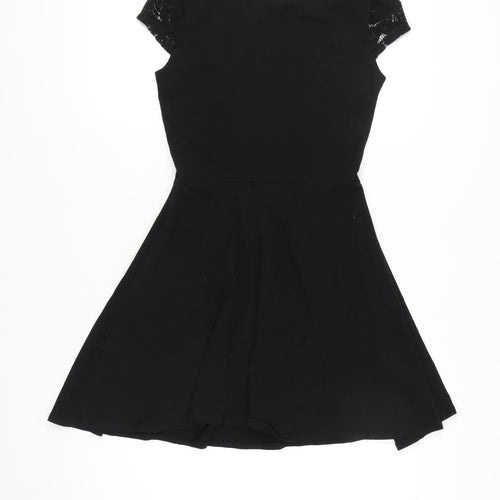 Dorothy Perkins Women's Black Fit & Flare Dress Size 10