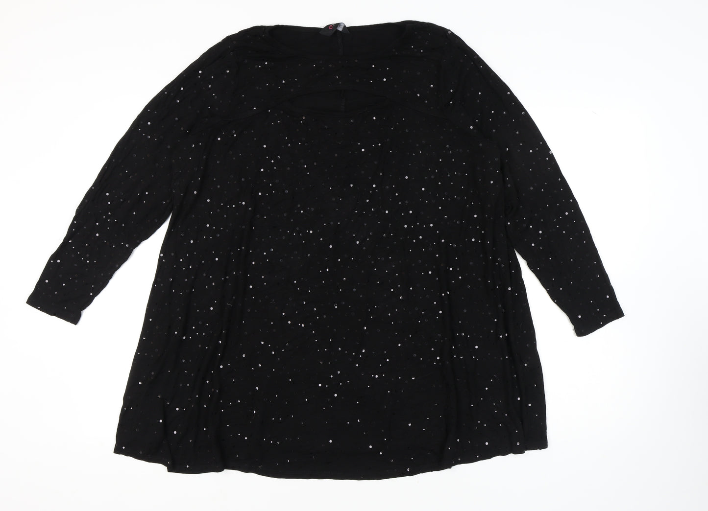 Yours Women's Black Plus Long Sleeve Top 22-24