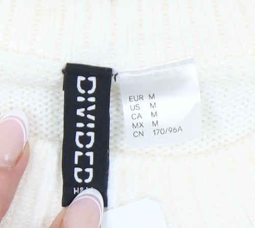 Divided Women’s Ivory Striped Pullover Jumper M