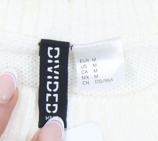 Divided Women’s Ivory Striped Pullover Jumper M