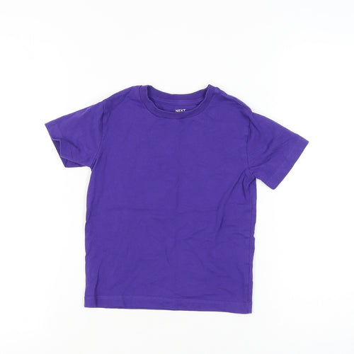 Next Boys Purple T-Shirt, 5 Years, Short Sleeve, Cotton