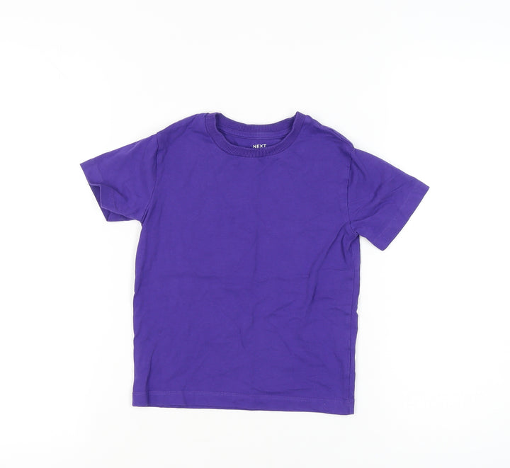 Next Boys Purple T-Shirt, 5 Years, Short Sleeve, Cotton