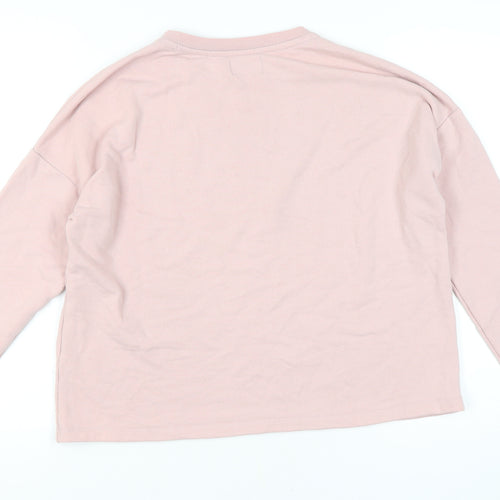 Pull&Bear Women's Pink Pullover Sweatshirt, Size S