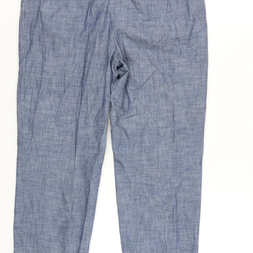 Lands' End Women's Blue Slim Leg Trousers Size 12