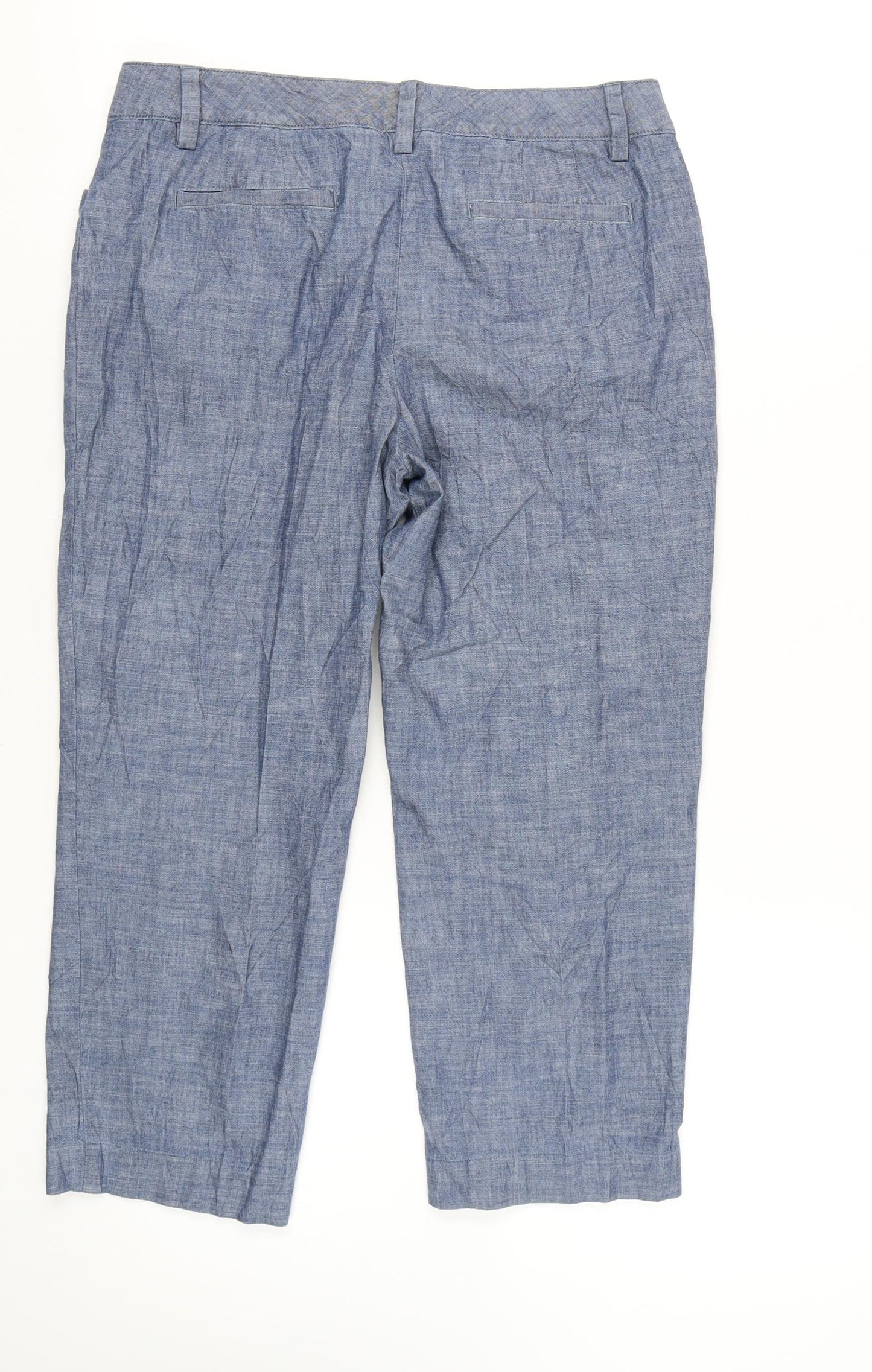 Lands' End Women's Blue Slim Leg Trousers Size 12
