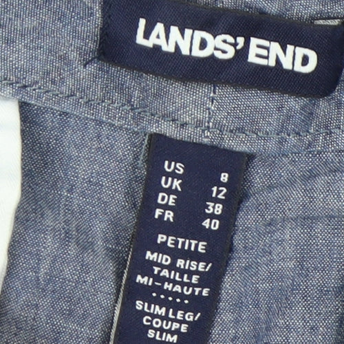 Lands' End Women's Blue Slim Leg Trousers Size 12