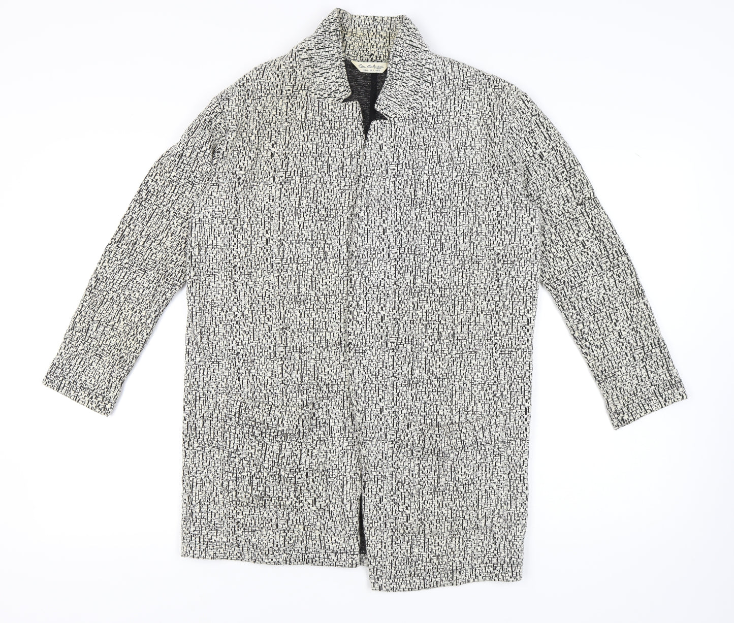 Miss Selfridge Women's Black & White Knit Coat Size 12