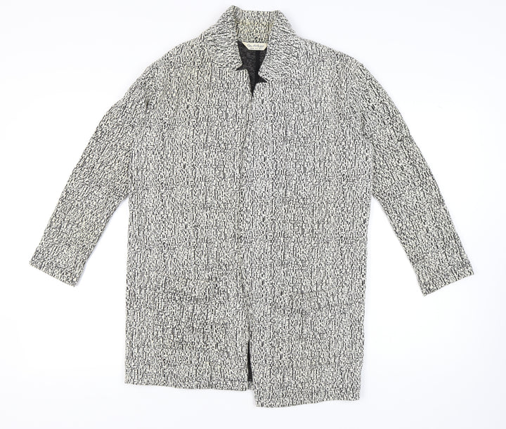 Miss Selfridge Women's Black & White Knit Coat Size 12
