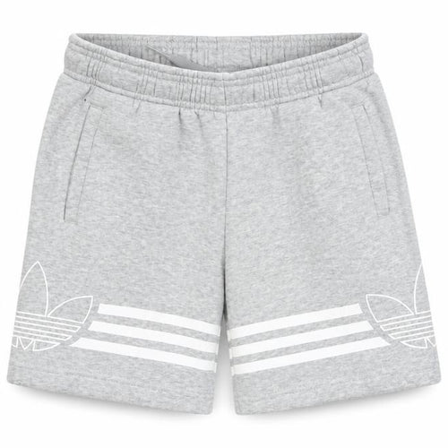 Adidas Boys Grey Athletic Shorts, 5-6 Years, Elastic Waist