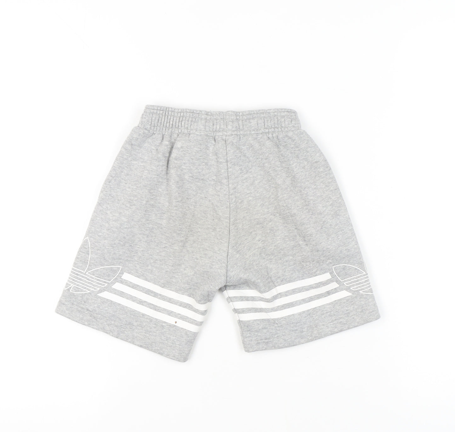 Adidas Boys Grey Athletic Shorts, 5-6 Years, Elastic Waist