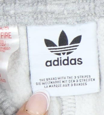 Adidas Boys Grey Athletic Shorts, 5-6 Years, Elastic Waist