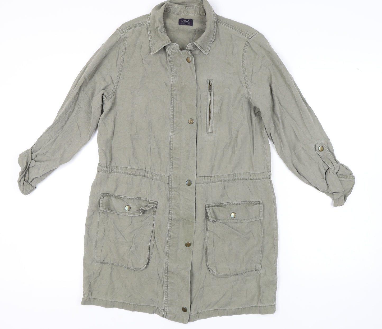 Marks and Spencer Women's Green Size 8 Basic Jacket