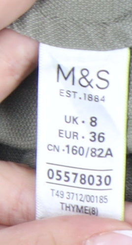 Marks and Spencer Women's Green Size 8 Basic Jacket