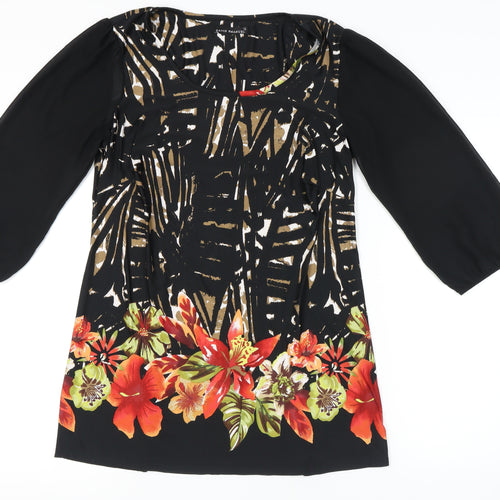 David Emanuel Women's Black Floral Tunic Size 12