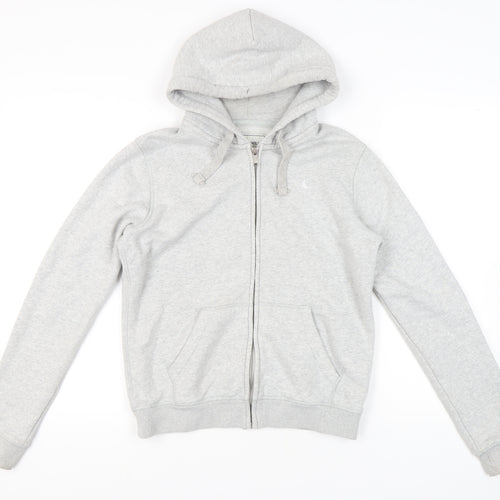 Jack Wills Women's Grey Full Zip Hoodie Size 10