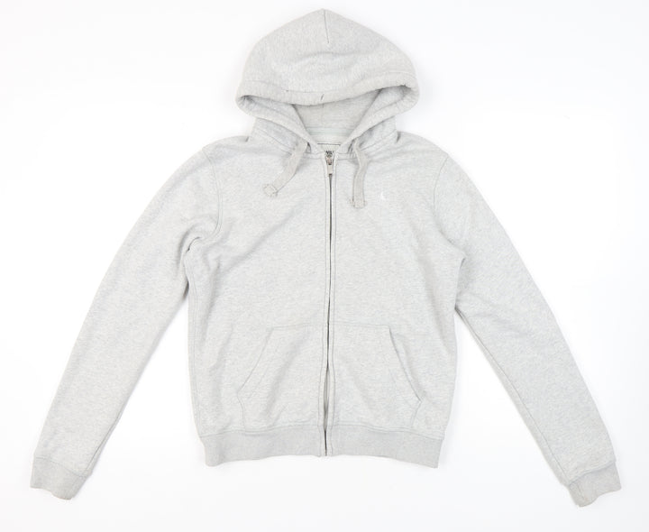 Jack Wills Women's Grey Full Zip Hoodie Size 10