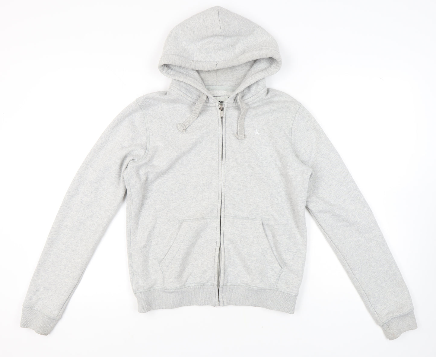 Jack Wills Women's Grey Full Zip Hoodie Size 10