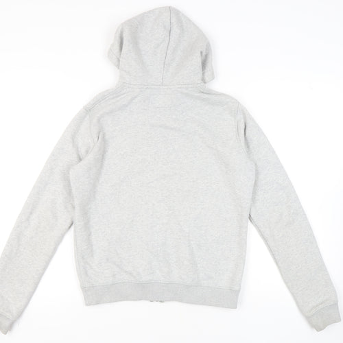 Jack Wills Women's Grey Full Zip Hoodie Size 10
