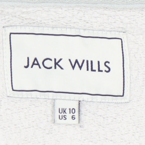 Jack Wills Women's Grey Full Zip Hoodie Size 10
