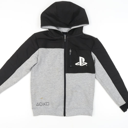 PlayStation Boys Black/Grey Full Zip Hoodie 9-10 Years