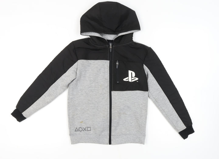 PlayStation Boys Black/Grey Full Zip Hoodie 9-10 Years